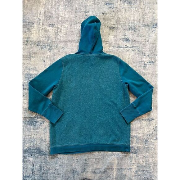 Under Armour Heathered Blue Green Loose Fit Baseline Fleece Hoodie Men's XL - Picture 2 of 8
